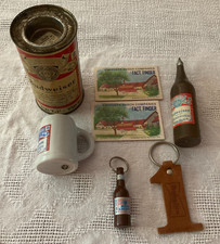Vintage Budweiser Beer Promotional Items - Pen Keychain Tab Top Can Mug Lot of 6 picture
