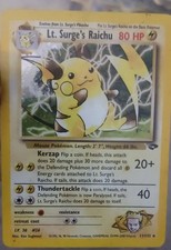 Lt. Surge's Raichu 11/132 Gym Challenge Holo picture