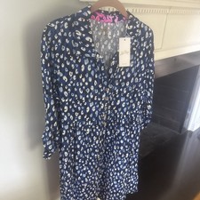 Lilly Pulitzer Saralyn Popover dress Starlight NAVY Animal womens size M NWT picture