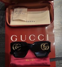 Gucci GG0956S Oversized Square Sunglasses Black Authentic Full Set W/ Case picture