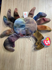 RARE ERROR Claude Ty Beanie Babies Claude the Crab Plush 1996 Vintage Tag Error picture