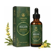 Origin Drops Mullein Drops for Lungs, Natural Botanical Supplement for Daily picture