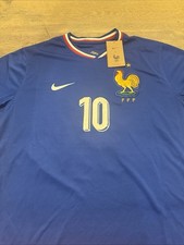 NWT Nike France FFF Soccer Jersey  Mbappe 10 Blue Unisex Adult Size 2XL picture