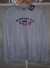 NEW AHEAD Crew Neck Pullover Sweater Sweatshirt Shirt NEWPORT COUNTRY CLUB Sz L picture