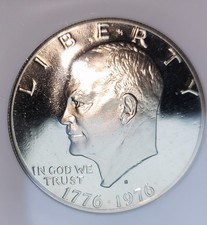 1976-S Silver Eisenhower Dollar Type 2 Clad PR70 DCAM picture