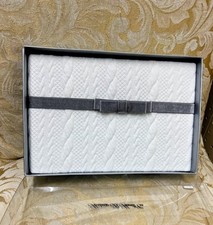 Hortense B Hewitt Simply Knitted Guest Book White with Grey Velvet Ribbon  picture