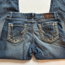 BKE Stella Jeans Women 29 Y2K Vintage Bootcut Thick Stitch Embroidered picture
