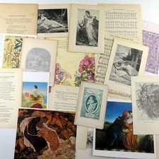 Vintage Love Theme Ephemera Pack 20-pc Victorian Whimsey Romance Poetry Music picture