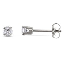 AMOUR 1/4 CT TW Diamond Stud Earrings In 14K White Gold AMR-JMS002930 picture