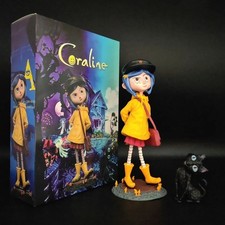 Coraline & Cat Figure Set 20cm PVC Statue Movie Collectible Doll Halloween Gift picture