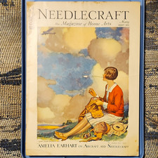 Needlecraft Magazine May 1930 Illustrated Amelia Earhart Cover picture