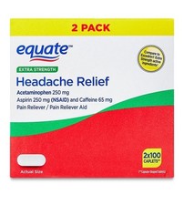 2x Equate Acetaminophen Excedrin Headache Extra Strength 200Caplets Exp. 11/27 picture
