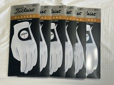 New Titleist Players Cabretta Leather - Lot of 6 Golf Gloves Medium-Large M-L picture