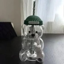 Star-bucks Bearista Bear Glass Jar Cold Cup With Straw 2026 Holiday 