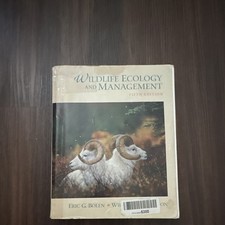 Wildlife Ecology and Management Textbook Book by Eric G. Bolen picture