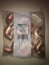 NIBCO CP-607 3/4 in Copper 90 Elbow CxC Sweat Fittings, Bag of 10 NEW OLD STOCK picture