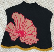 Anthropologie Maeve x Sonal Nathwani Floral Sweater Vest Mock Neck Womens XS P picture