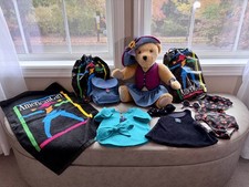 Vintage Pleasant Co. American Girl Miss AG 16” Jointed Plush Bear w/Outfit lot  picture
