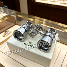 ROLEX Silver Opera Binoculars VIP Display Collector Piece Luxury Gift Rare picture