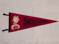 1969 South Carolina Gamecocks Peach Bowl pennant vintage NCAA football picture