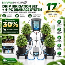 Mars Hydro 50L Foldable Drip&Auto-Drain Kit: 4 Trays|Pump|Grow Bags for 8 Plants picture