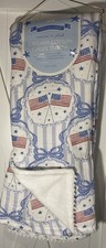enVogue Patriotic Dreamy Cotton Gauze Throw Blanket Coguette Bows Flags 50 x 70 picture
