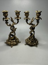 A Pair of 19th Century Bronze signed J.B. Candlesticks Jennings Brothers picture