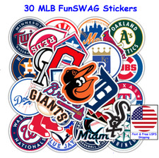 MLB Logo 30 Pc. Sticker Set. All Teams. FAST/FREE Shipping. Walls, Mirrors, Mugs picture