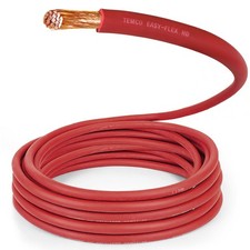 TEMCo 4/0 Gauge AWG 30 Ft Red Flexible Copper USA Welding Cable Battery Wire picture