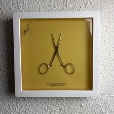 Original Art Hand Made. Signed. Antique Surgical Clamp Preserved In Resin. picture