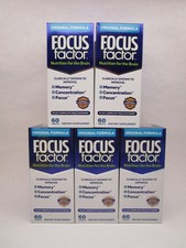 5 x Focus Factor Original Formula Multivitamin Brain Health 60 Count Bottle 2/28 picture