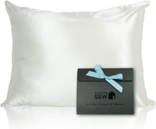 100% Mulberry Silk Pillowcase, Pure 6A grade, 22 Momme with Hidden Zipper, Queen picture
