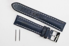 Breitling Blue Calfskin Leather Strap 20-18 113X 18mm Tang A18BA.1 & Spring Bars picture