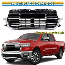 Chrome Front Bumper Grille Grill Replace Fits Dodge Ram 1500 Laramie 2025-2026 picture