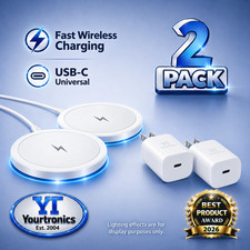 2 PACK Magnetic Wireless FAST Charger For Magsafe iPhone 17 16 15 14 Pro Max picture