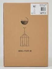 Trans Globe 10373 AB Traditional 3-Light Hanging Lantern Pendant Antique Brass picture