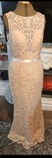 Simply Stunning, Womens, Size 16, Apricot and White Sequence, Sleeveless,... picture