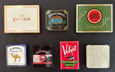 Vintage Pipe Tobacco Tins Lot Of 7, Camel, Chesterfield, Lucky Strike, Velvet picture