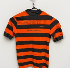 Vintage Daytona Biketober Fest 1998 Biker Bars Men's XL Stripe Tee Prisoner-Rare picture
