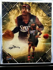 2025-26 Under Wraps Emanate Allen Iverson Gold 14/50 Auto 8x10 picture