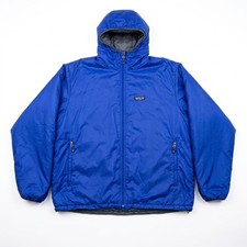 Patagonia DAS Parka Jacket Mens Large Blue Full Zip Hooded Insulated 83970 picture
