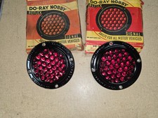 NOS Glass Marble Do-Ray Nobby Reflex REFLECTOR DODGE FORD CHEVY IH TRUCK PAIR picture