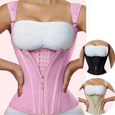 Women Double Compression Waist Trainer Corset with Bone Adjustable Zipper Shaper picture