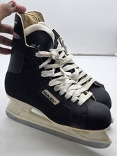 Vintage Bauer Ice Skates Mens 10 Black Made In Canada Pro Endorsed Thinsulate picture
