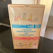 Vintage 1987 Procter & Gamble Sesame Street Disposable Diapers, 2 Count, 22-37lb picture