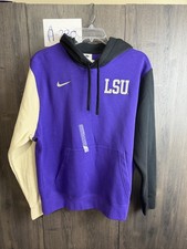 Nike LSU Tigers Hoodie Sweatshirt DZ4998-547 Football Purple Gold Size XL picture