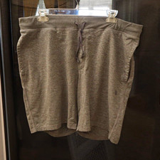 L.L. Bean Light Grey Heathered Drawstring Athletic Lounge Shorts Men’s Large picture