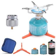 Portable Camping Stove Burner, Backpacking Stove with 1LB Propane Tank Adapter picture