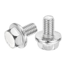 25Pcs M6 x 10mm Hex Serrated Flange Bolts Screws 304 Stainless Steel picture