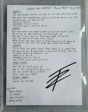 THOMAS RHETT SLABBED LYRICS AUTOGRAPHED BECKETT BAS COA SIGNED COUNTRY MUSIC picture